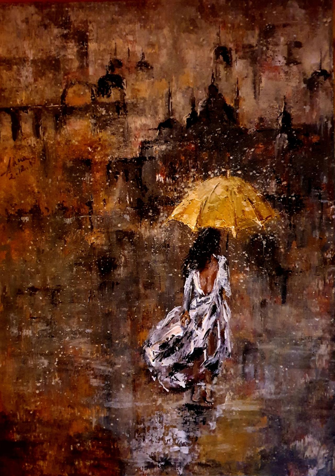 ArteDiAlina.com painting: Runaway bride